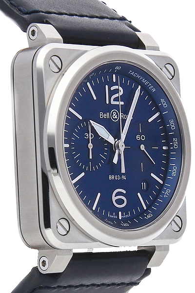 Bell & Ross 蓝钢腕表 BR0394-BLU-ST/SCA
