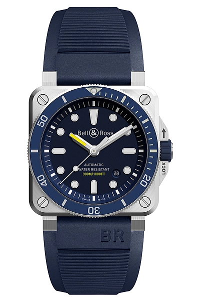 Bell & Ross 蓝色潜水腕表 BR0392-D-BU-ST/SRB