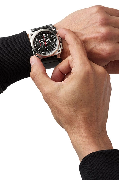 Bell & Ross Black Steel BR0394-BLC-ST/SCA