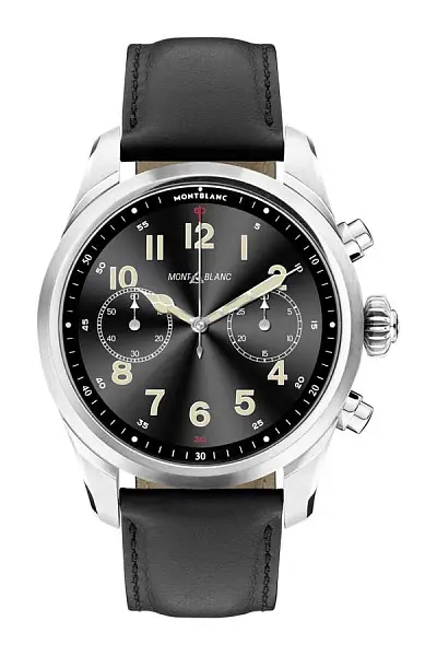 万宝龙巅峰2号不锈钢真皮腕表 127647