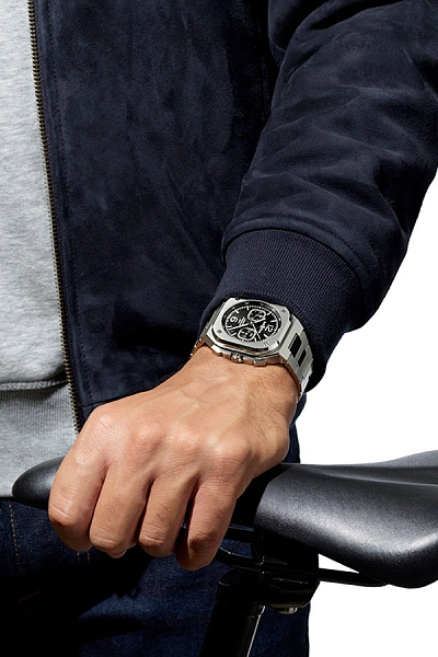 Bell & Ross BR 05 Chrono黑钢计时码表 BR05C-BL-ST/SST