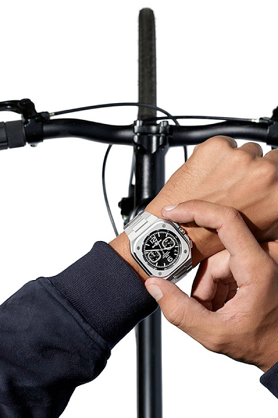 Bell & Ross BR 05 Chrono黑钢计时码表 BR05C-BL-ST/SST