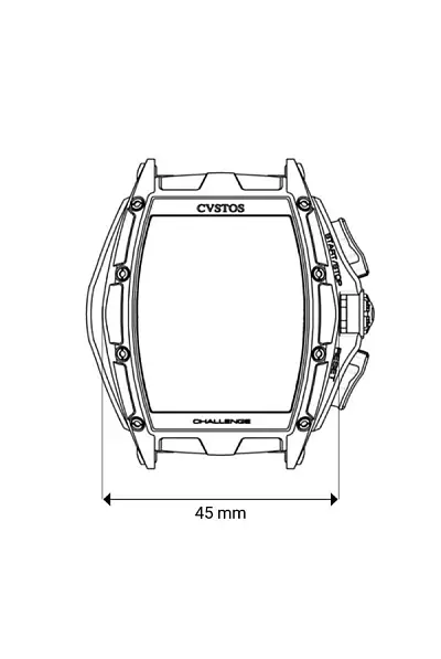 CVSTOS Chrono黑钢/黑红计时码表 B00107.4502005