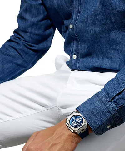 Bell & Ross BR 05 蓝钢计时码表 BR05C-BLU-ST/SRB