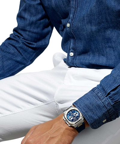 Bell & Ross BR 05 蓝钢计时码表 BR05C-BLU-ST/SRB