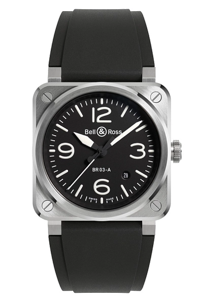 Bell & Ross 新款BR-03黑钢腕表 BR03A-BL-ST/SRB