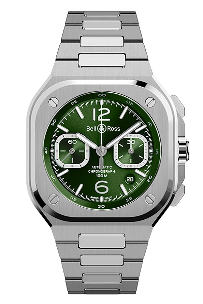 Bell & Ross BR 05 绿钢计时码表 BR05C-GN-ST/SST