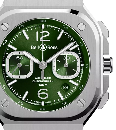 Bell & Ross BR 05 绿钢计时码表 BR05C-GN-ST/SST