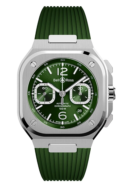 Bell & Ross BR 05 绿钢计时码表 BR05C-GN-ST/SRB