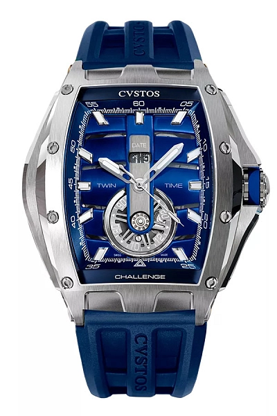 CVSTOS 挑战赛双时区精钢蓝色表盘 A01108.4103001