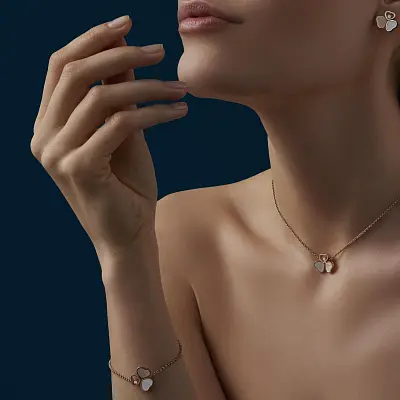 萧邦 Happy Hearts 金手镯 85A083-5031