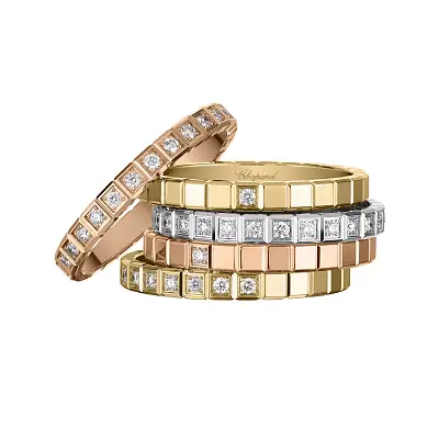 萧邦冰块金戒指 829834-0066