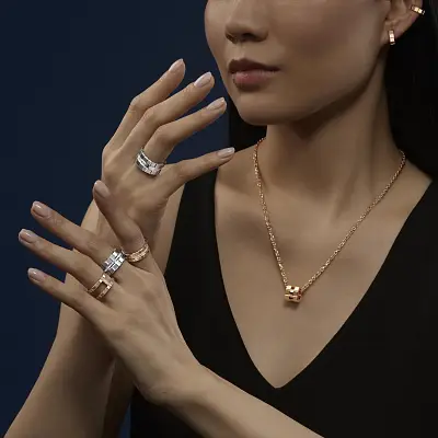 萧邦冰立方金戒指 827004-1042