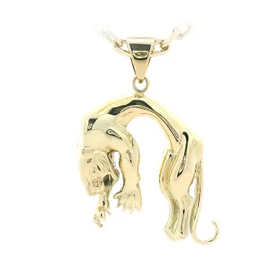 14K黄金猎豹吊坠