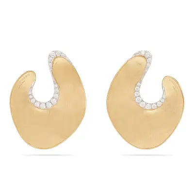Marco Bicego Lunaria Diamonds OB1912_B YW Q6 黄金耳环