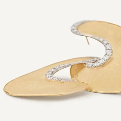 Marco Bicego Lunaria Diamonds OB1912_B YW Q6 黄金耳环