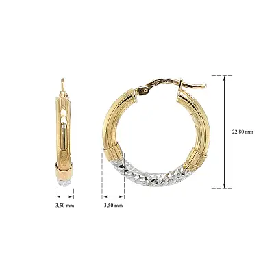 高贵典雅的黄金耳环--黄金与白金的对比