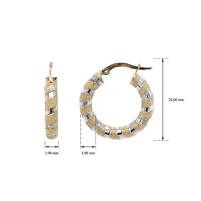 现代对比设计的优雅圆形耳环