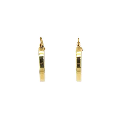 优雅黄金圈形耳环