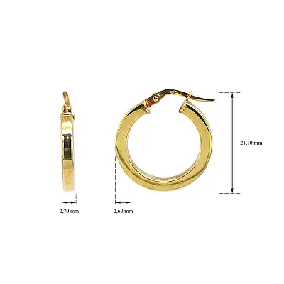 优雅黄金圈形耳环