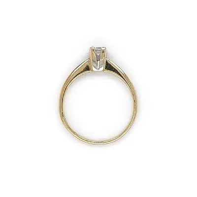 组合金镶锆石订婚戒指