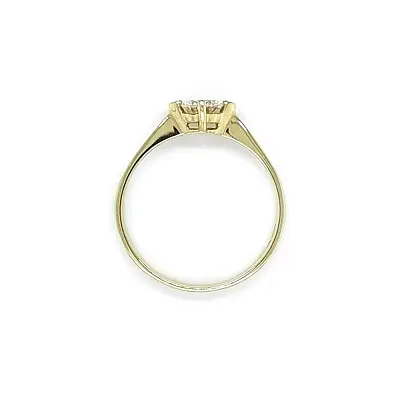 锆石金订婚戒指