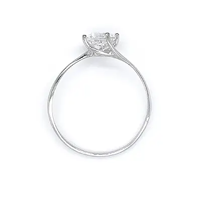 白金锆石订婚戒指