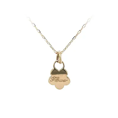 永恒的花朵图案吊坠