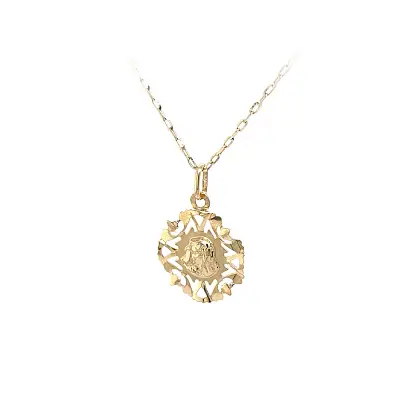 圣母玛利亚黄金吊坠