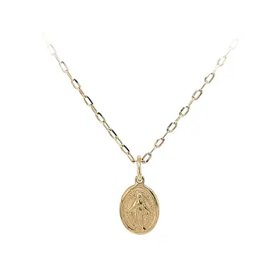圣母玛利亚黄金吊坠