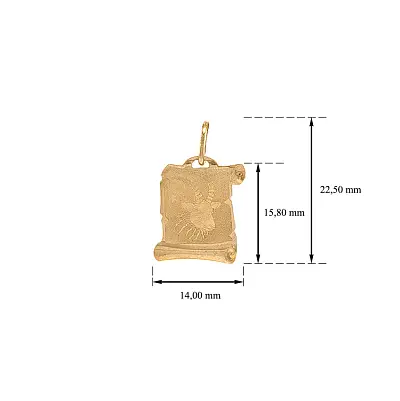 摩羯座黄金吊坠