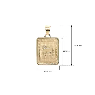 羊星座黄金吊坠