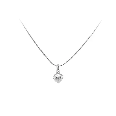 白金心形吊坠