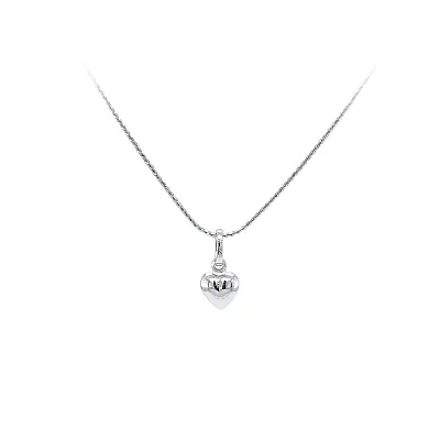 白金心形吊坠