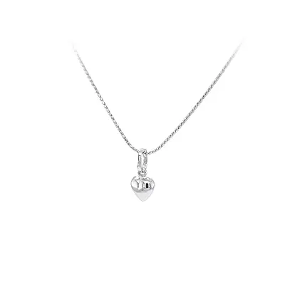 白金心形吊坠