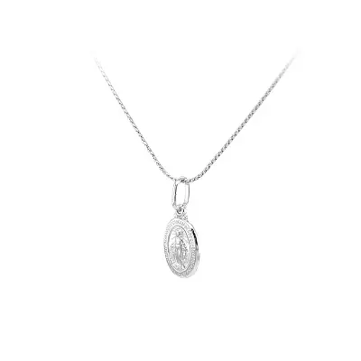 白金圣母玛利亚吊坠