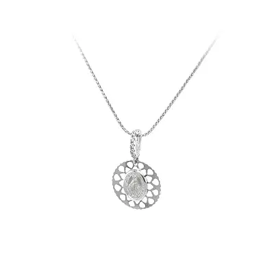 白金圣母玛利亚吊坠