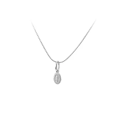 白金圣母玛利亚吊坠