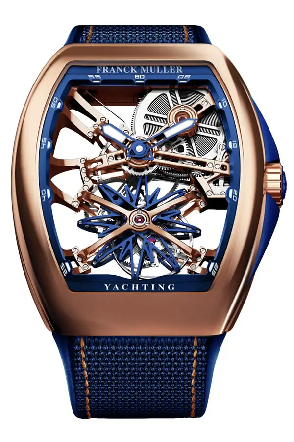 Franck Muller Gravity Yachting镂空陀飞轮腕表V 45 T GR CS 5N SQT YACHT BL