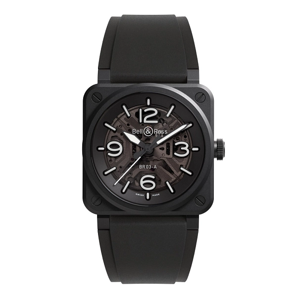 Bell & Ross BR-03 镂空黑色陶瓷腕表 BR03A-BL-SKCE/SRB