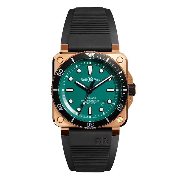 Bell & Ross BR-03 Diver Black & Green Bronze BR0392-D-LT-BR/SRB