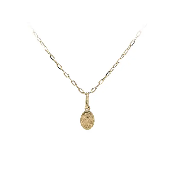 圣母玛利亚精美雕像黄金吊坠