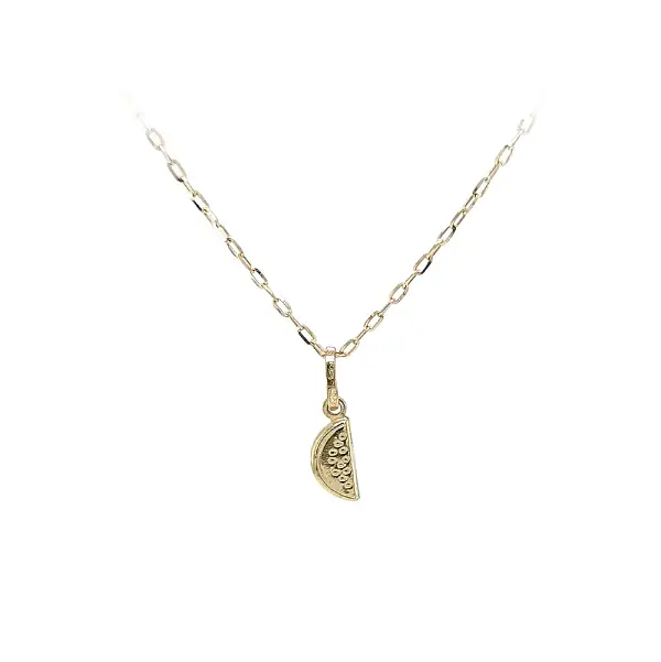 金色西瓜吊坠项链