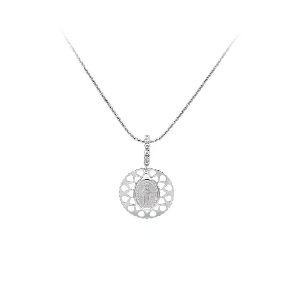 白金圣母玛利亚吊坠