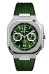 Bell & Ross BR 05 绿钢计时码表 BR05C-GN-ST/SRB