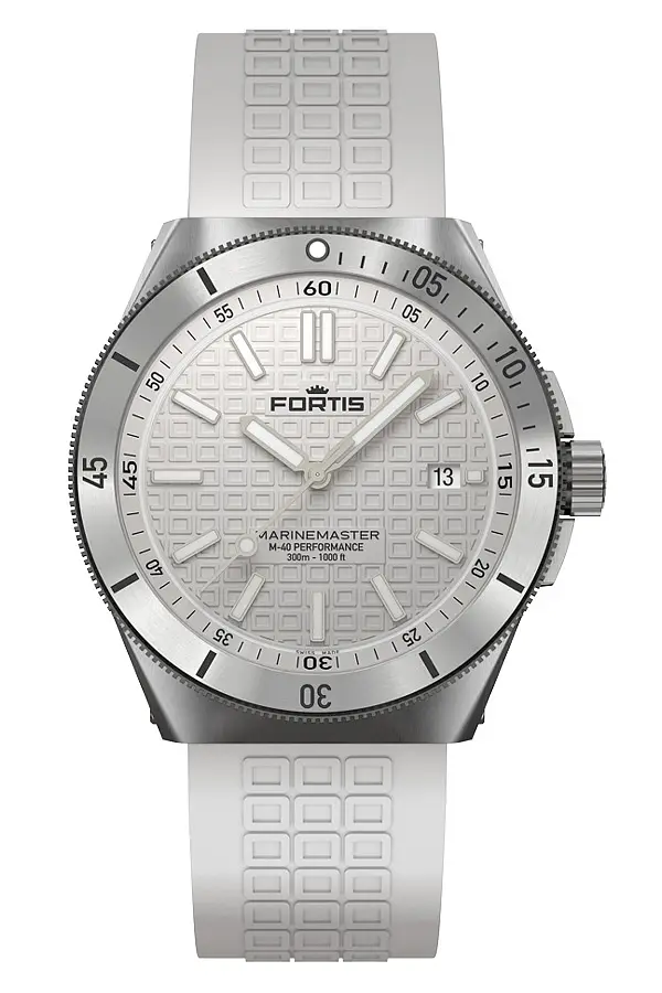 Fortis Marinemaster M-40 雪白色地平线表带 F8120009