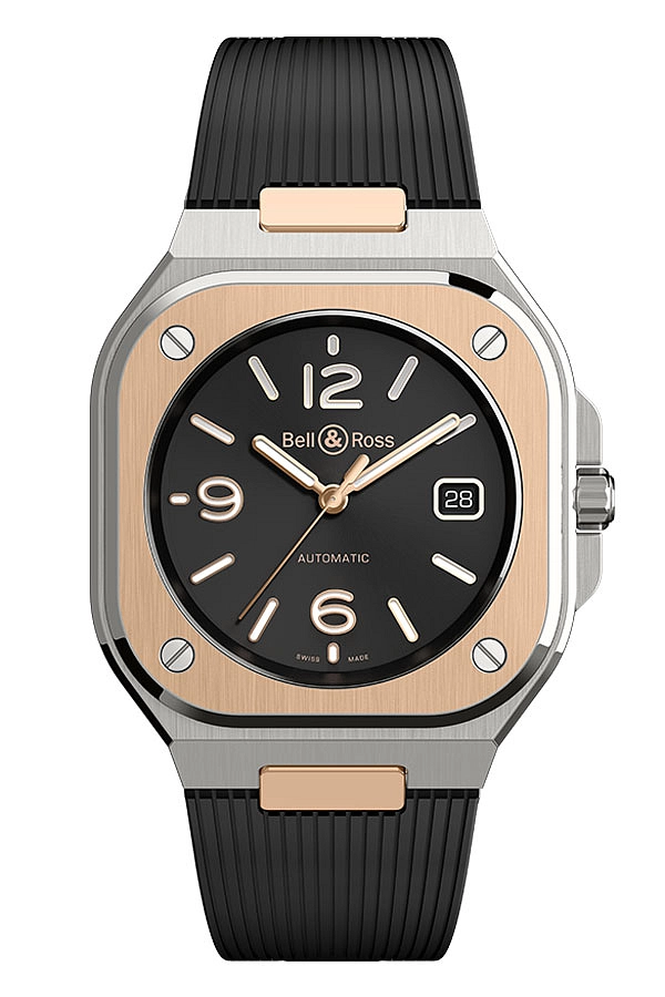 Bell & Ross BR 05 Black Steel & Gold BR05A-BL-STPG/SRB