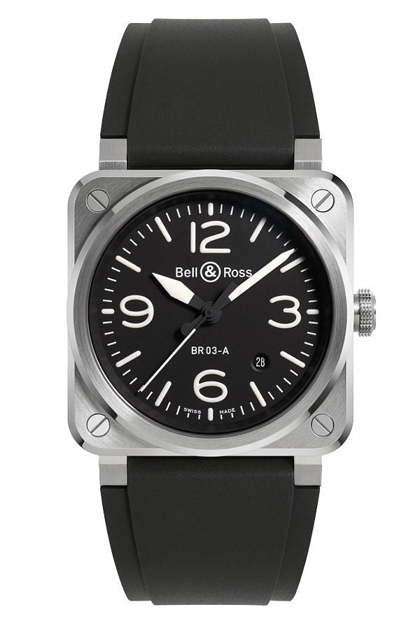 Bell & Ross 新款BR-03黑钢腕表 BR03A-BL-ST/SRB
