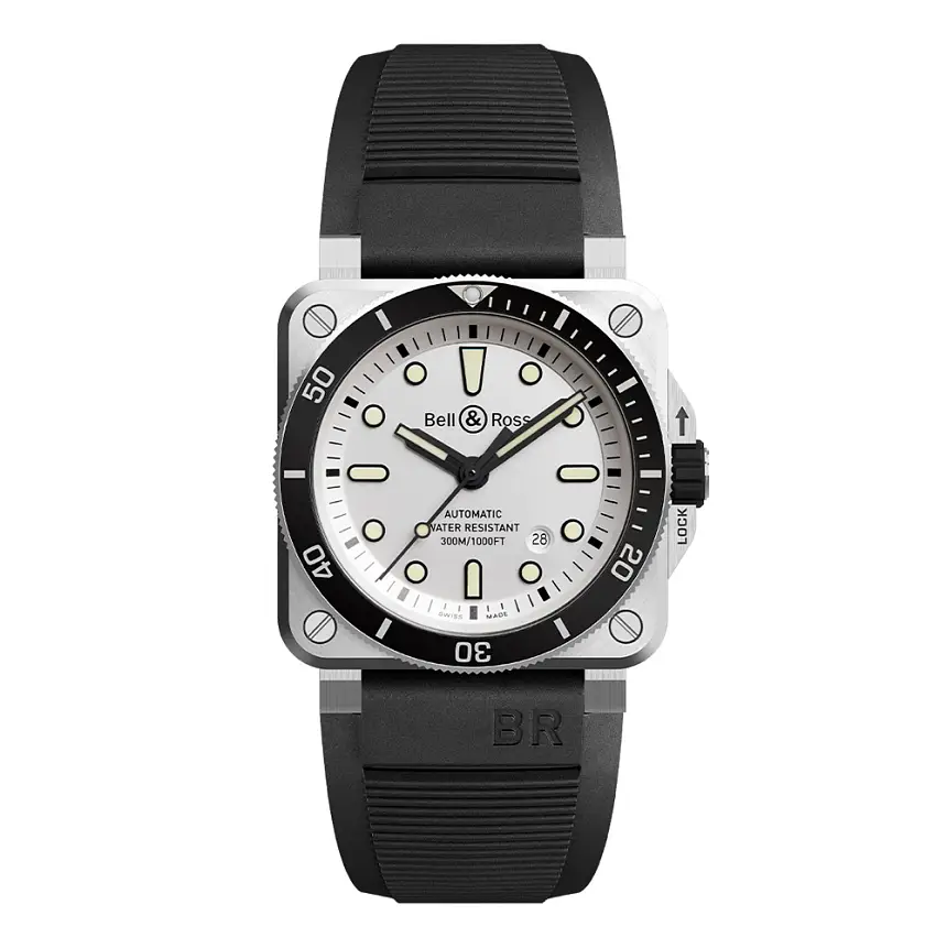 Bell & Ross BR03-92 Diver White BR0392-D-WH-ST/SRB