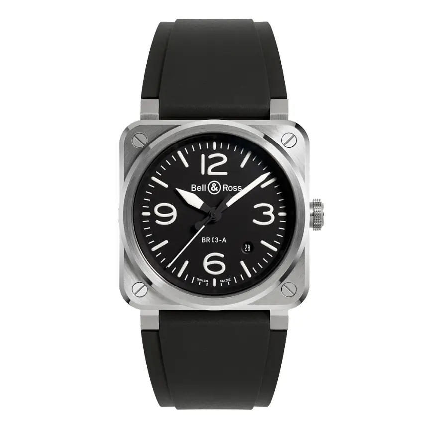Bell & Ross 新款BR-03黑钢腕表 BR03A-BL-ST/SRB